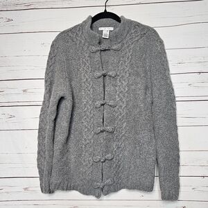 Jillian Jones Gray Lambswool/Angora Blend Cardigan